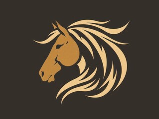 Fototapeta premium A detailed silhouette of a horse in full stride, highlighting the muscular build and movement of this graceful mammal.