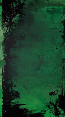 Grunge background with a green paint splatter.