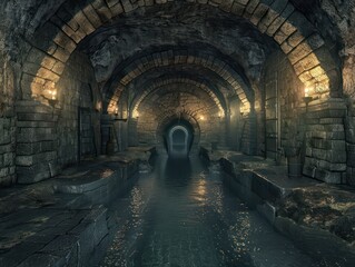 medieval castle underground sewer system