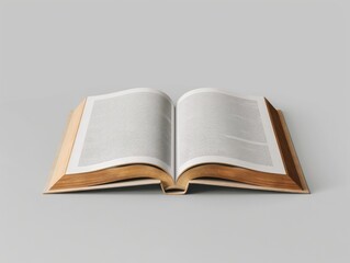 open book mockup on gray background