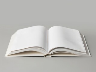 open book mockup on gray background