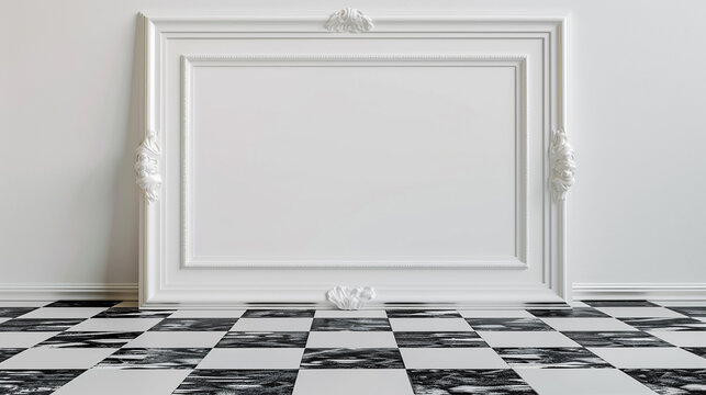 Cascading ivy enhances the simple elegance of a white vertical A4 frame.