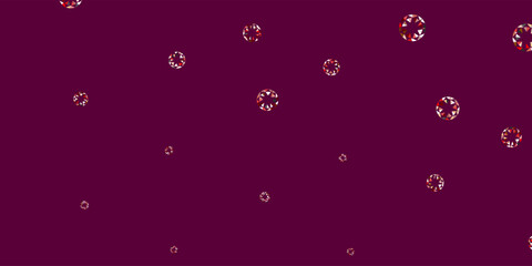 Light orange vector background with bubbles.