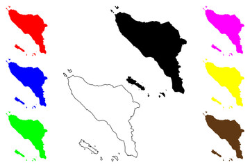 Aceh (Subdivisions of Indonesia, Provinces of Indonesia) map vector illustration, scribble sketch Aceh map