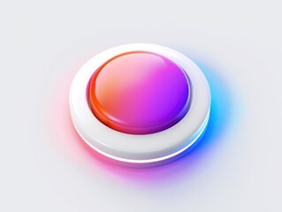 UI button glossy colors, white background