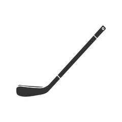 Hockey Stick Icon Silhouette Illustration. Sports Vector Graphic Pictogram Symbol Clip Art. Doodle Sketch Black Sign.