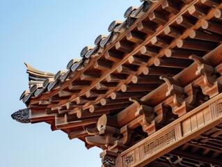 chinese wood house, ancient architecture