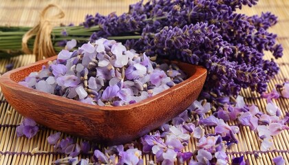 Lavender Salt A type of seasoning made by combining dried lavender flowers with salt