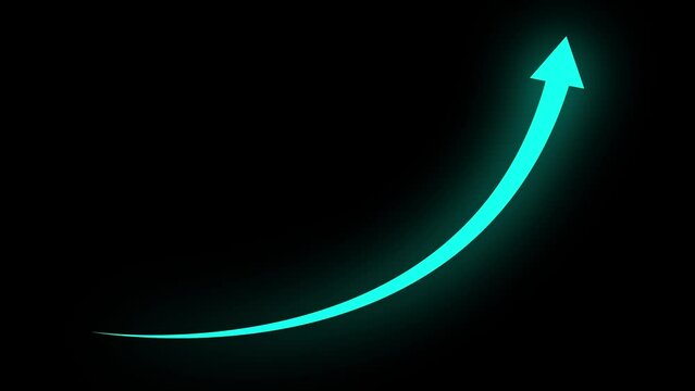 Rising arrow transparent channel. arrow rising transparent channel, business growth arrow and graph chart, Business line arrow.