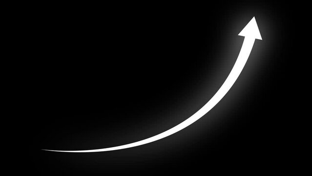 Rising arrow transparent channel. arrow rising transparent channel, business growth arrow and graph chart, Business line arrow.