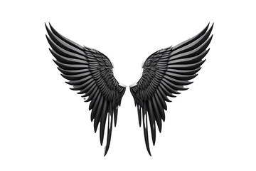 Black wings with dark feathers transparent PNG