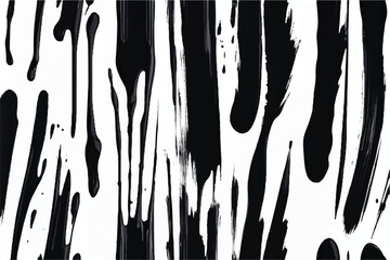 Black Brush Strokes. Vector brush stroke texture. Distressed uneven grunge background. Black isolated on white. EPS10. Black Brush strokes isolated on white background. 