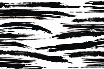 Black Brush Strokes. Vector brush stroke texture. Distressed uneven grunge background. Black isolated on white. EPS10. Black Brush strokes isolated on white background. 