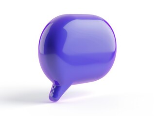 3D speech bubble icon on white background