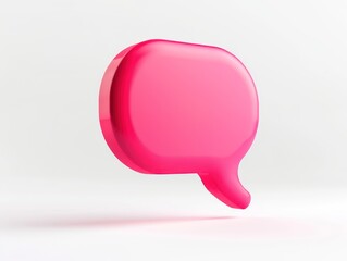 3D speech bubble icon on white background