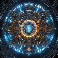 Obraz premium Hypnagogic image, hypnagogic spiritual symbol, style, abstract illustration, surreal illustration, spiritual practice, hypnosis, relaxation, sleep,