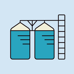 Granary vector vector isolated icon