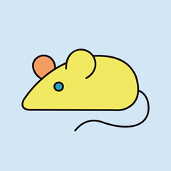 Field mouse vector isolated icon