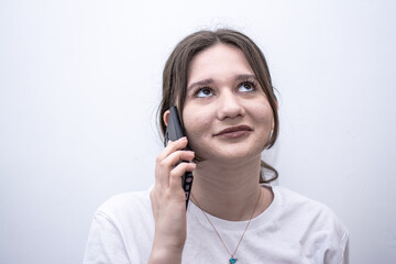 Woman talking on phone 