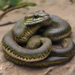 Snake On a Rock
