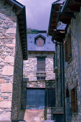 stone houses in the aragonese pyrenees