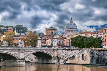 Ponte Vittorio Emanuele II, Rome, Italy