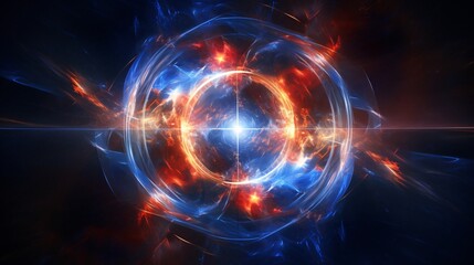 Obraz premium Abstract space background unveils an amazing galaxy. A cosmic catastrophe unfolds amidst the astronomy energy.