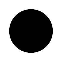 Black plain Round Shape 