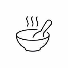 soup bowl spoon dish icon