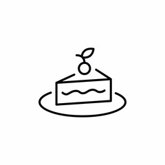 cake sweet pie piece icon