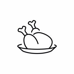 turkey dish food icon sign