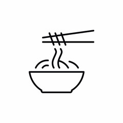 asian food noodles chopsticks icon