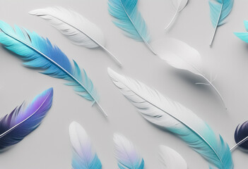 pattern with feathers