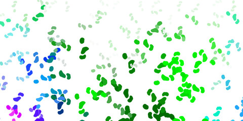 Light pink, green vector template with abstract forms.