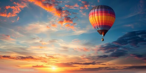 hot air balloon in the sky Generative AI