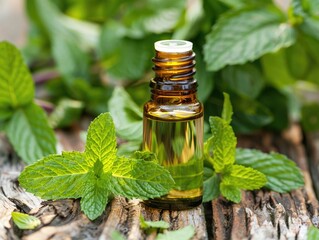 Peppermint leaves and oil, highlighting their effectiveness in relieving headaches and digestive discomfort