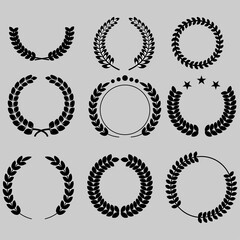 Laurel Wreath vector Symbol Icon Logo Design