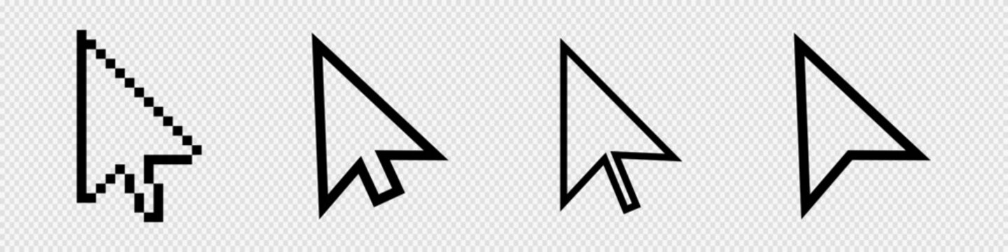Click cursor icon. Computer mouse pointer vector arrow