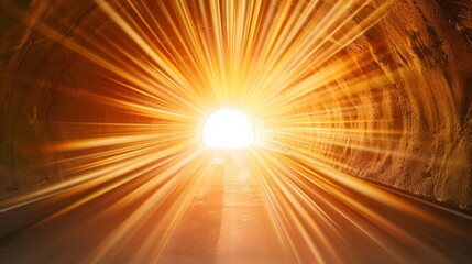 Obraz premium A tunnel of light symbolizing a secure connection pathway