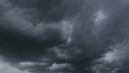 Dramatic dark storm clouds