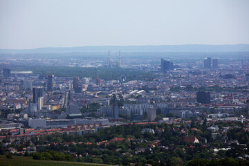 view over vienna, austria, from the Kahlenberg in austria, vienna, at a sunny spring day