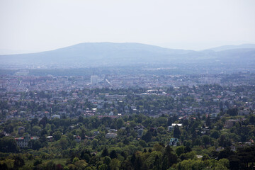 view over vienna, austria, from the Kahlenberg in austria, vienna, at a sunny spring day