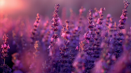 Lavender field close-up. Lavender for background
