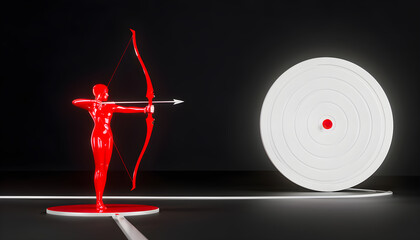 Business Archer  Aiming with Purpose to Achieve Goals with Concentration