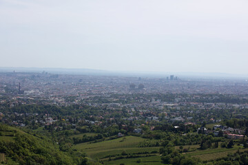 view over vienna, austria, from the Kahlenberg in austria, vienna, at a sunny spring day