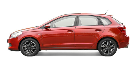 Fototapeta premium Hatchback car isolated on a white background