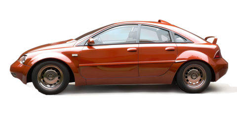 Hatchback car isolated on a white background