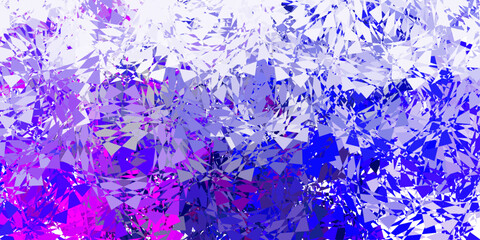 Dark pink, blue vector texture with random triangles.