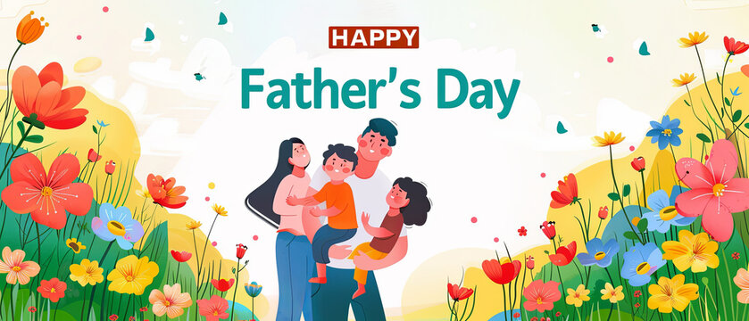 ilustraci&oacute;n de poster del d&iacute;a del padre