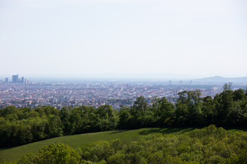 view over vienna, austria, from the Kahlenberg in austria, vienna, at a sunny spring day